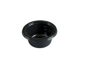 This is a CPET bowl available in black which can be used in the oven (dual ovenable) or the microwave.