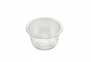 This is a bowl made of APET material. It is commonly used for cold foods and snacks.