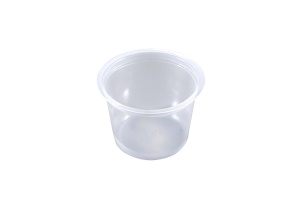 This is a bowl that is made of APET material. It is used for cold foods and snacks.