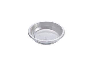 This is a bowl that is made of APET material. It is used for cold foods and snacks.