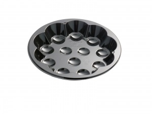 This CPET tray is environmentally friendly. It goes in the oven and microwave.