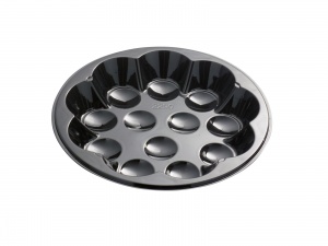 This CPET tray is environmentally friendly. It goes in the oven and microwave.