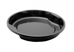 This tray is a CPET tray. It is environmentally friendly and can go in the microwave and the oven up to 400 degrees. 