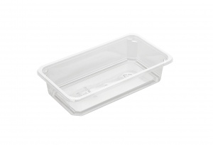 This is a tray made of APET material. It is used for cold food and snacks. It is not made for the microwave or the oven. 