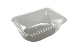 This is a tray made of APET material. It is used for cold food and snacks. It is not made for the microwave or the oven. 