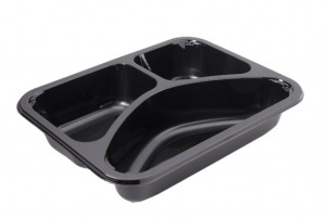 The CPET 2208-3C tray is ideal for seniors and elementary school kids meals.
