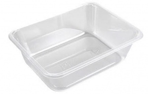 This is our favorite APET food tray.  Recyclable Class 1
