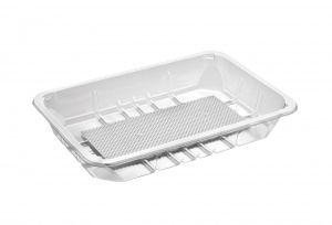 This is a food platter tray which is made of APET material. It is used for cold foods and snacks. Not made for the oven.
