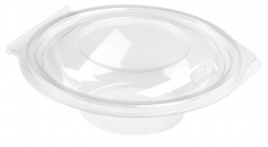 This is an APET bowl with a lid. It has a volume of 250ml and is not microwavable.