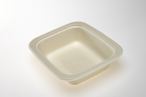 Our OK4 Series trays are 100% compostable.  The OK42160-1F is a one compartment which is ideal for airline meals, school cafeteria and institutional kitchens.