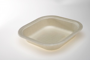 Our OK4 Series trays are 100% compostable.  The OK42160-1K is a one compartment which is ideal for airline meals, school cafeteria and institutional kitchens.