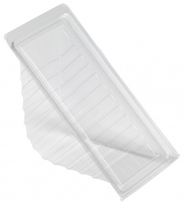 This is a tray made of APET material. It is commonly used to package sandwiches. 