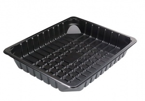 This is a beautiful PP tray in black.  