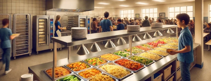 Some CiMa-Pak trays with food