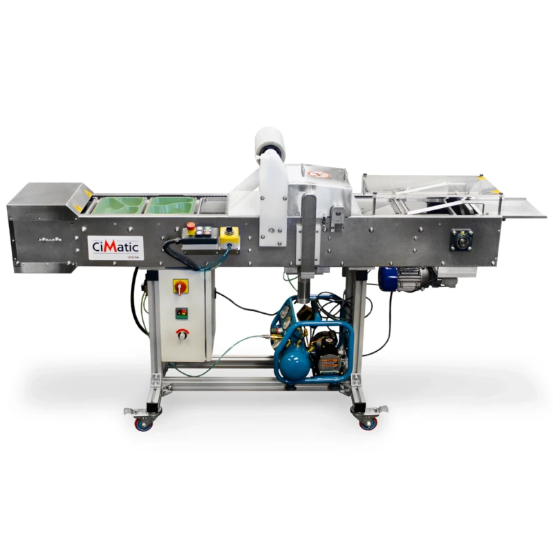 High-Capacity, automatic die-cut sealer for sealing lidding film onto CPET and APET trays.
